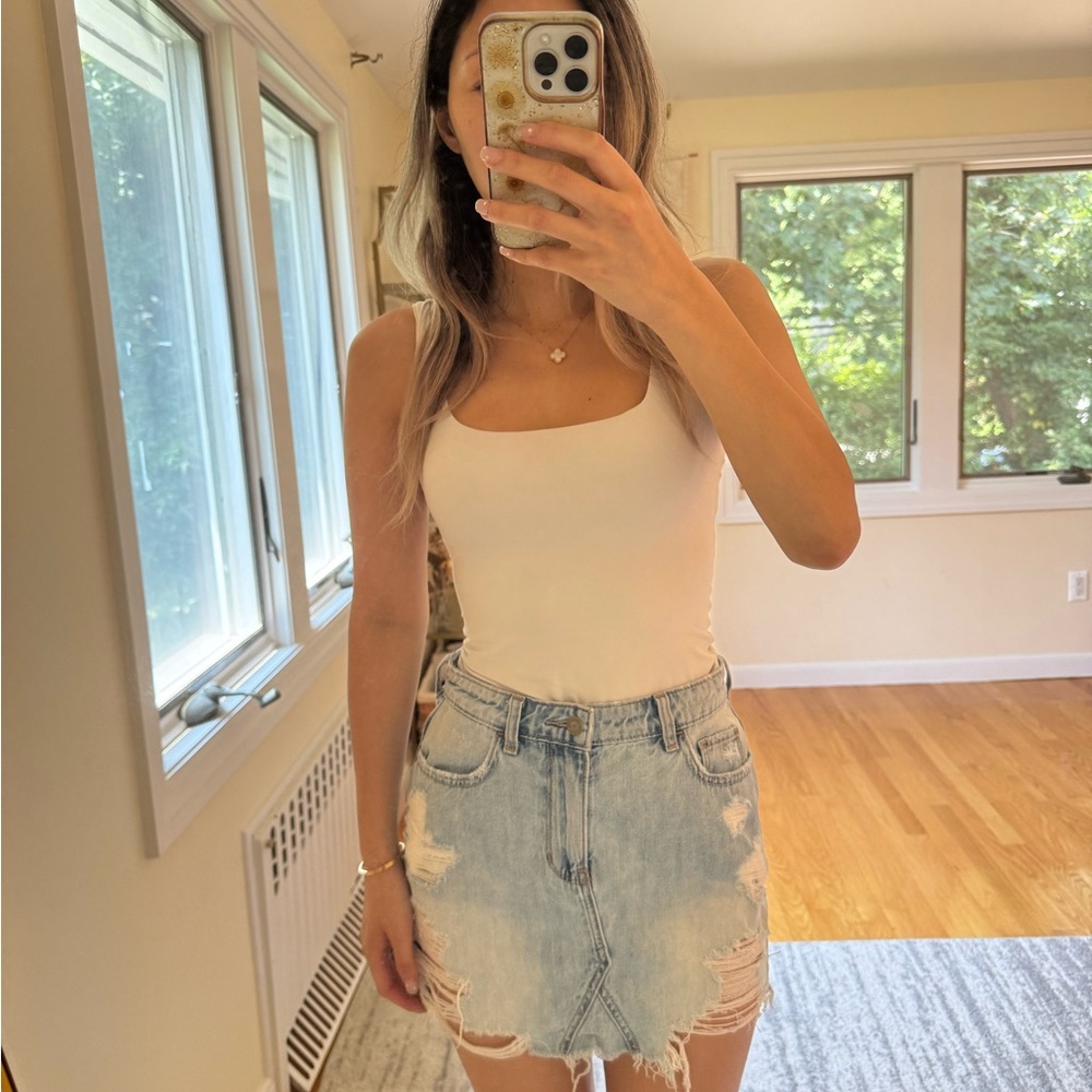 Hollister Light Blue Jean Shorts